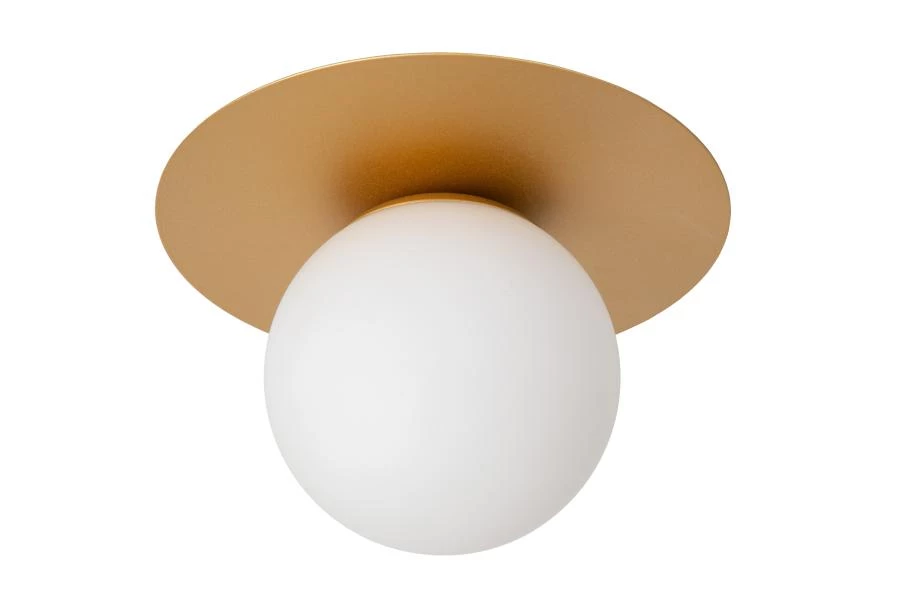 Lucide TRICIA - Flush ceiling light - Ø 25 cm - 1xE27 - Matt Gold / Brass - turned off